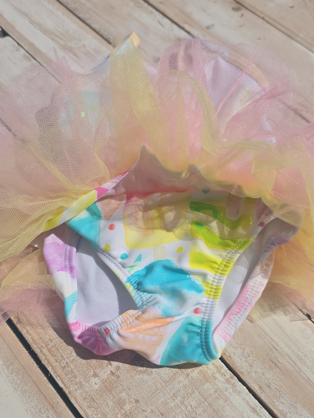Kate Mack Ice Cream Ruffle Bathing Suit - Picture 4 of 6